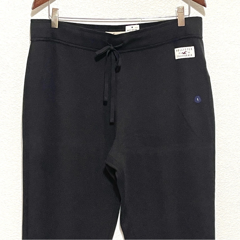 Hollister NWT Woman Black Jogger Sweat Pants Size L - Picture 2 of 13